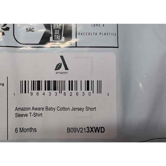 Amazon Aware Unisex Babies' Cotton Jersey Short Sleeve T-Shirt Pack Of 3 (6 M) - Picture 7 of 8